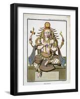 An Aspect of Shiva, from "Voyage Aux Indes Et a La Chine"-Pierre Sonnerat-Framed Giclee Print