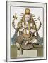 An Aspect of Shiva, from "Voyage Aux Indes Et a La Chine"-Pierre Sonnerat-Mounted Giclee Print