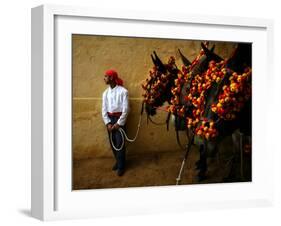 An Assistant of the Spanish Rejoneador Mounted Bullfighter Pablo Hermoso-null-Framed Premium Photographic Print