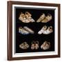 An Assortment of Arapaho, Crow, Western Sioux, Apache and Blackfeet Beaded Hide Moccasins-null-Framed Giclee Print