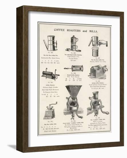 An Assortment of Coffee Roasters and Mills-null-Framed Art Print