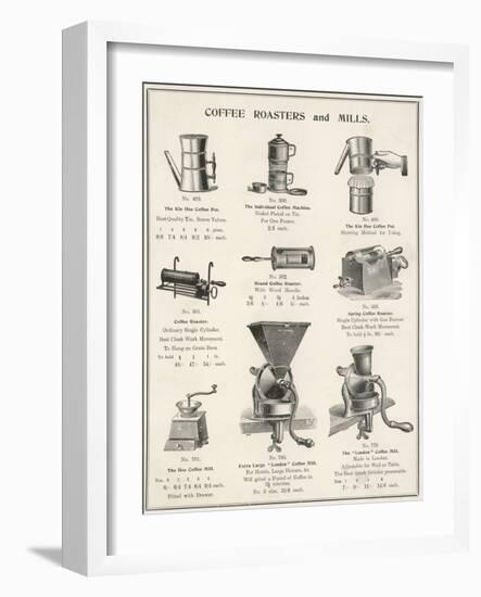 An Assortment of Coffee Roasters and Mills-null-Framed Art Print