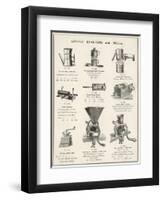 An Assortment of Coffee Roasters and Mills-null-Framed Art Print