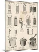 An Assortment of Graters,Cake and Breadmakers-null-Mounted Art Print