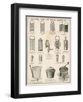 An Assortment of Graters,Cake and Breadmakers-null-Framed Art Print