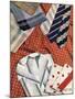 An Assortment of Men's Ties, Hankies and Shirts-null-Mounted Art Print