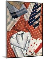 An Assortment of Men's Ties, Hankies and Shirts-null-Mounted Art Print