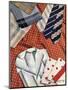 An Assortment of Men's Ties, Hankies and Shirts-null-Mounted Art Print