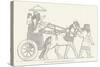 An Assyrian Ruler Rides in His Chariot Drawn by Two Horses with Two Grooms and Two Attendants-null-Stretched Canvas