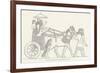 An Assyrian Ruler Rides in His Chariot Drawn by Two Horses with Two Grooms and Two Attendants-null-Framed Premium Giclee Print