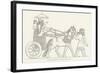 An Assyrian Ruler Rides in His Chariot Drawn by Two Horses with Two Grooms and Two Attendants-null-Framed Art Print