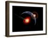 An Asteroid Hitting the Earth During Prehistoric Times-Stocktrek Images-Framed Art Print