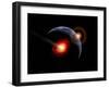 An Asteroid Hitting the Earth During Prehistoric Times-Stocktrek Images-Framed Art Print