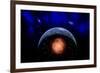 An Asteroid Impacting the Earth-null-Framed Art Print