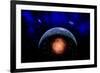 An Asteroid Impacting the Earth-null-Framed Art Print