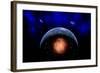 An Asteroid Impacting the Earth-null-Framed Art Print