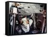 An Astronaut Inside a NASA Command Module, 1970S-null-Framed Stretched Canvas