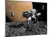 An Astronaut Makes First Human Contact with Mars' Moon Phobos-Stocktrek Images-Mounted Photographic Print