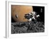 An Astronaut Makes First Human Contact with Mars' Moon Phobos-Stocktrek Images-Framed Photographic Print