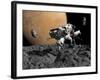 An Astronaut Makes First Human Contact with Mars' Moon Phobos-Stocktrek Images-Framed Photographic Print