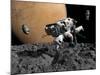 An Astronaut Makes First Human Contact with Mars' Moon Phobos-Stocktrek Images-Mounted Photographic Print