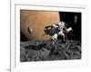 An Astronaut Makes First Human Contact with Mars' Moon Phobos-Stocktrek Images-Framed Photographic Print