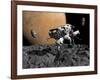 An Astronaut Makes First Human Contact with Mars' Moon Phobos-Stocktrek Images-Framed Photographic Print