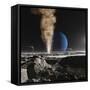 An Astronaut Observes the Ruption of One of Triton's Giant Cryogeysers-Stocktrek Images-Framed Stretched Canvas