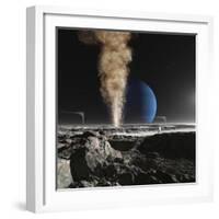 An Astronaut Observes the Ruption of One of Triton's Giant Cryogeysers-Stocktrek Images-Framed Photographic Print