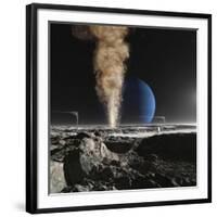 An Astronaut Observes the Ruption of One of Triton's Giant Cryogeysers-Stocktrek Images-Framed Photographic Print