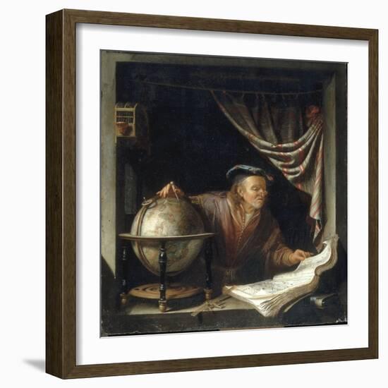 An Astronomer in his Study, 1672-Jan Adriensz van Staveren-Framed Giclee Print