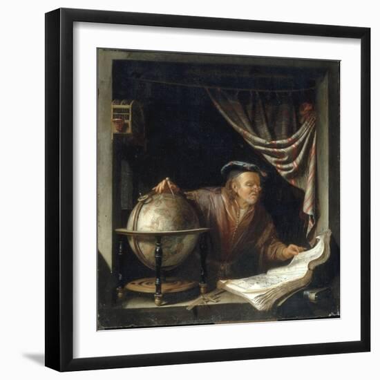 An Astronomer in his Study, 1672-Jan Adriensz van Staveren-Framed Giclee Print