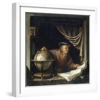 An Astronomer in his Study, 1672-Jan Adriensz van Staveren-Framed Giclee Print