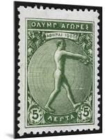 An Athlete Jumping. Greece 1906 Olympic Games 5 Lepta, Unused-null-Mounted Giclee Print