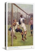 An Attacking Player Gives the Keeper a Firm Shoulder Barge Sending Him into His Own Net-S.t. Dadd-Stretched Canvas