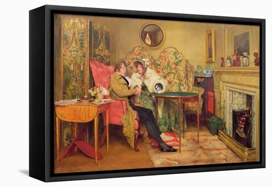 An Attentive Visitor-Walter Dendy Sadler-Framed Stretched Canvas