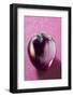 An Aubergine on Purple Background-Foodcollection-Framed Photographic Print