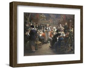 An Auction at the Hotel Drouot, Paris, 1921-Albert Bettannier-Framed Giclee Print