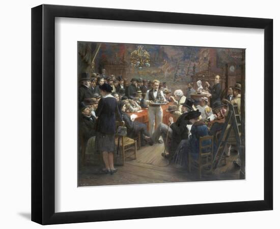 An Auction at the Hotel Drouot, Paris, 1921-Albert Bettannier-Framed Giclee Print