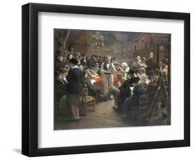 An Auction at the Hotel Drouot, Paris, 1921-Albert Bettannier-Framed Giclee Print