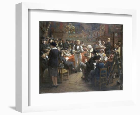 An Auction at the Hotel Drouot, Paris, 1921-Albert Bettannier-Framed Giclee Print