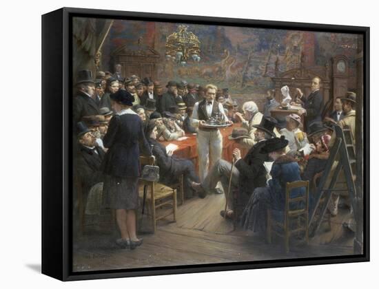 An Auction at the Hotel Drouot, Paris, 1921-Albert Bettannier-Framed Stretched Canvas