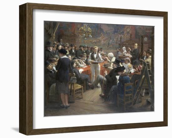 An Auction at the Hotel Drouot, Paris, 1921-Albert Bettannier-Framed Giclee Print