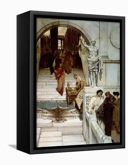 An Audience at Agrippa's, 1875-Sir Lawrence Alma-Tadema-Framed Stretched Canvas