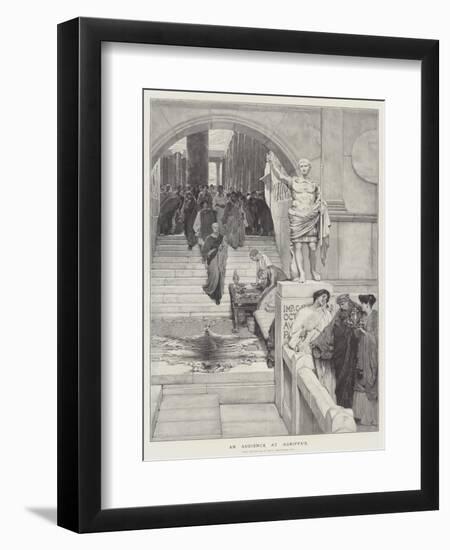 An Audience at Agrippa'S-Sir Lawrence Alma-Tadema-Framed Giclee Print