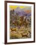 An Australian Bushman Rounds Up His Cattle with the Assistance of His Dogs-null-Framed Art Print