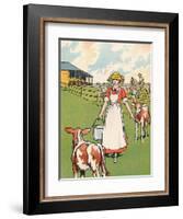 'An Australian Dairy Farm', 1912-Charles Robinson-Framed Giclee Print