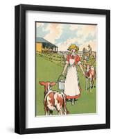 'An Australian Dairy Farm', 1912-Charles Robinson-Framed Giclee Print