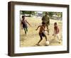 An Australian Soldier Plays with Displaced East Timorese Children-null-Framed Photographic Print