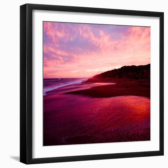 An Australian Sunset on a Beach-Trigger Image-Framed Photographic Print